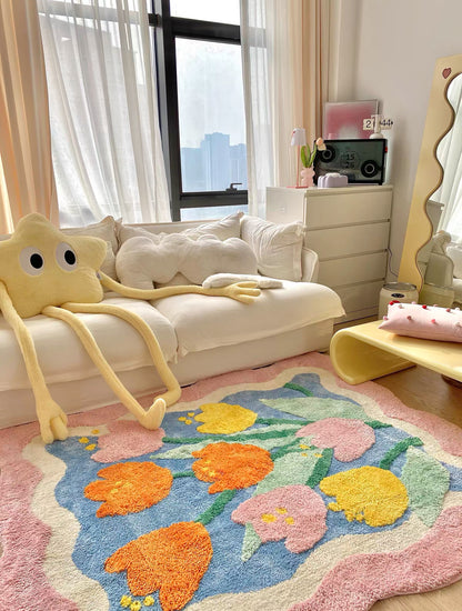Tulip Bloom Garden Rug