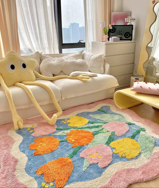 Tulip Bloom Garden Rug