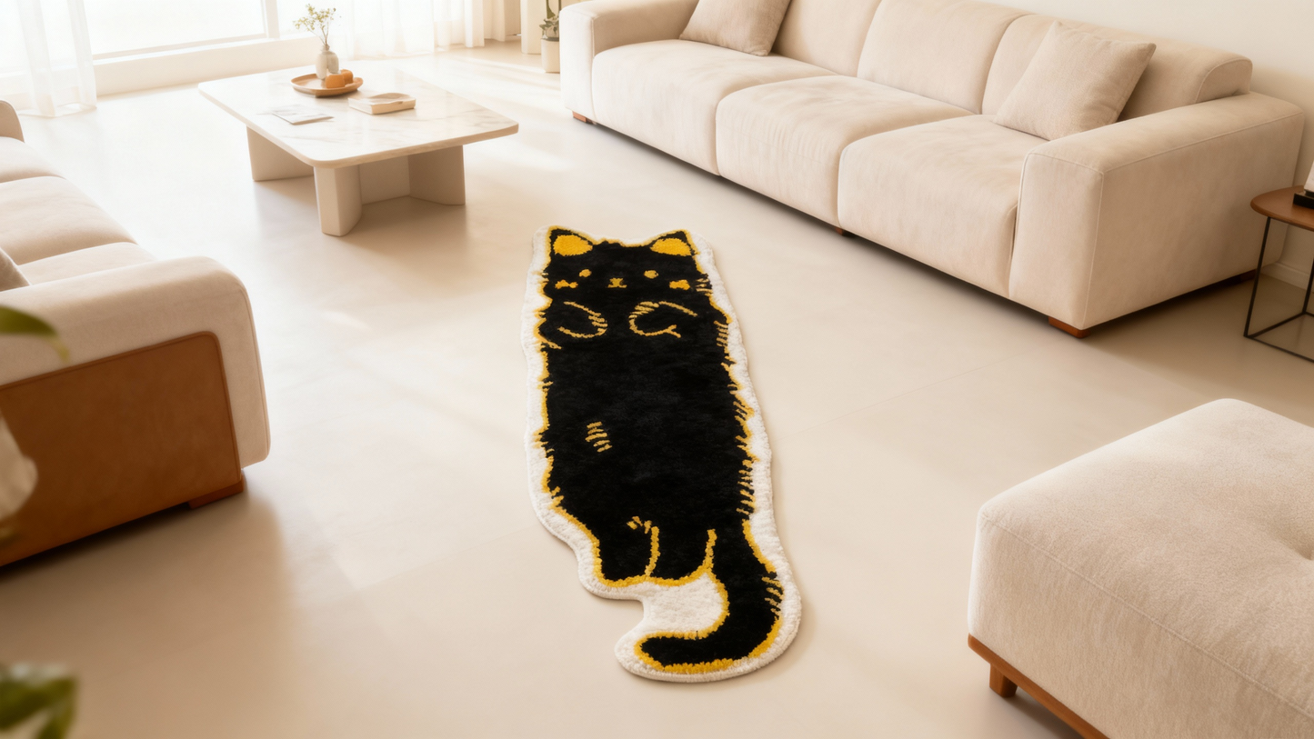 Black Cat Rug – Shadow