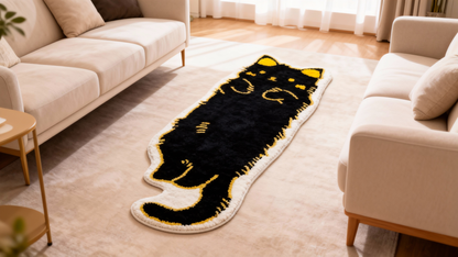 Black Cat Rug – Shadow
