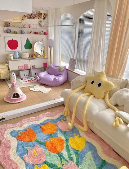 Tulip Bloom Garden Rug