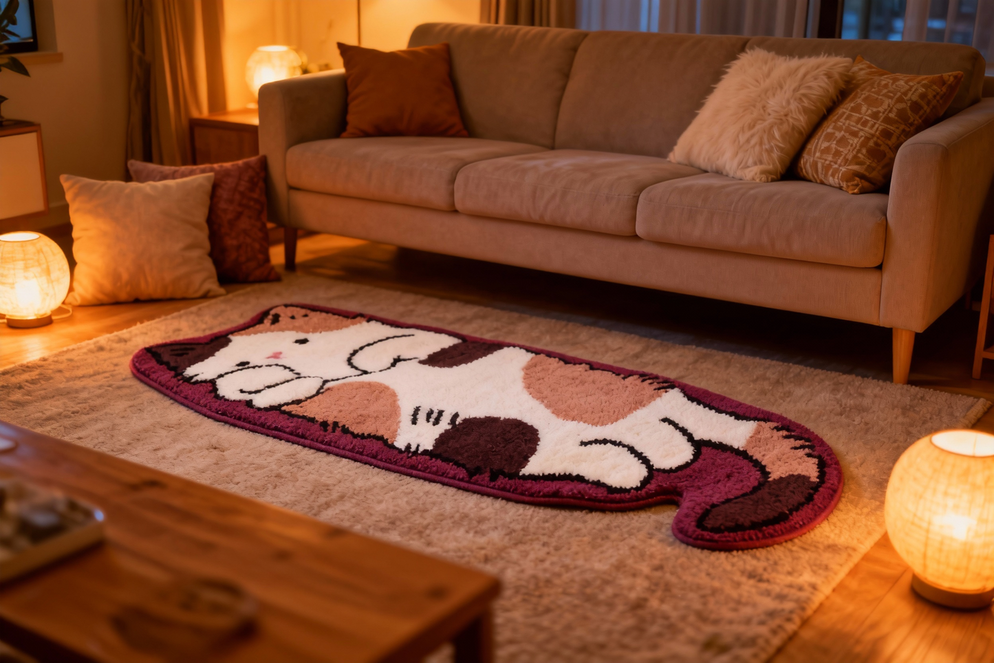 Calico Cat Rug – Poppy