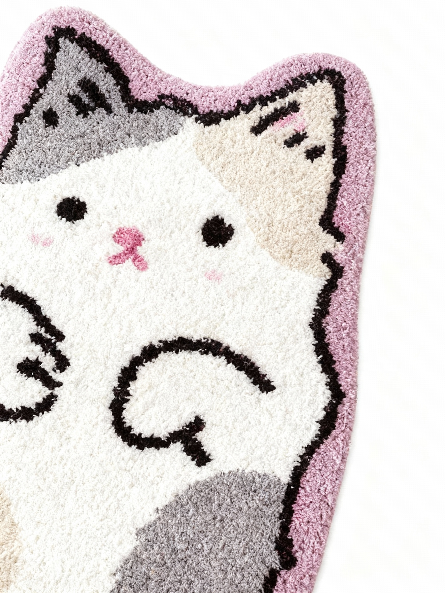 Dilute Calico Cat Rug – Pastel