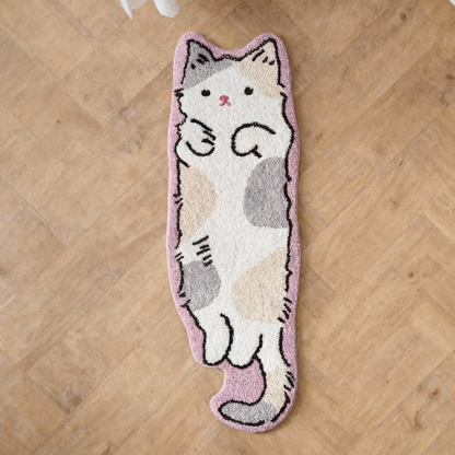 Dilute Calico Cat Rug – Pastel