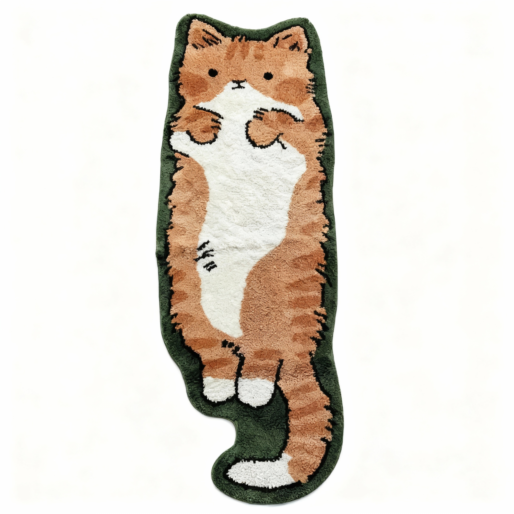 Orange Tabby Cat Rug – Mango | Cute Aesthetic Cat Rug – Let's Rug