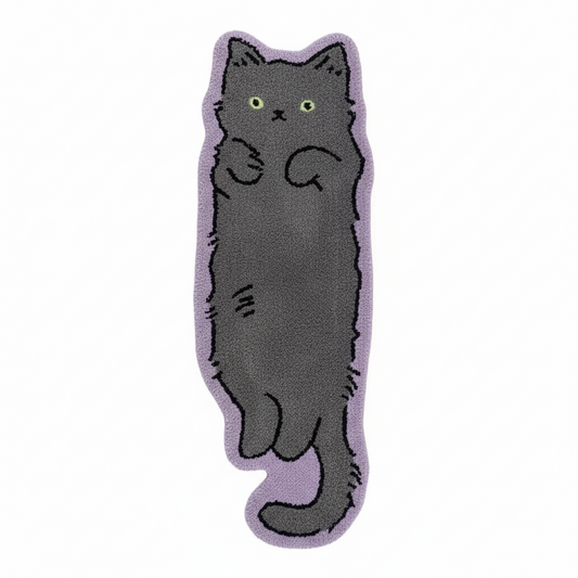 Russian Blue Cat Rug — Moonlit