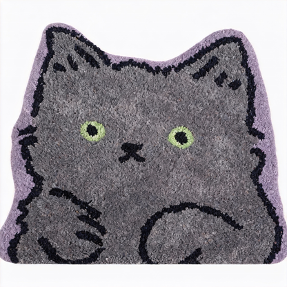 Russian Blue Cat Rug — Moonlit