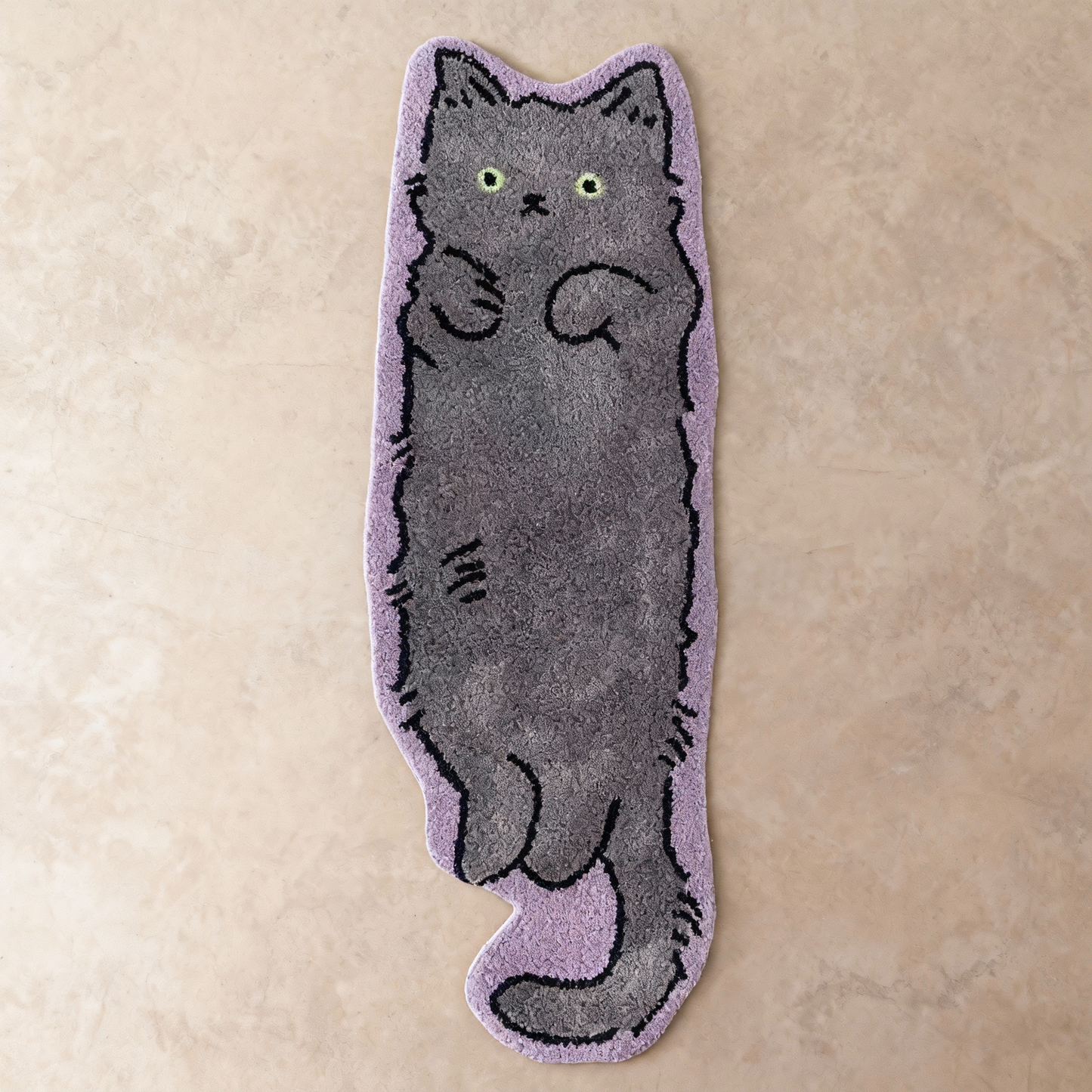 Russian Blue Cat Rug — Moonlit