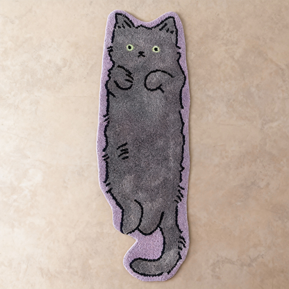 Russian Blue Cat Rug — Moonlit