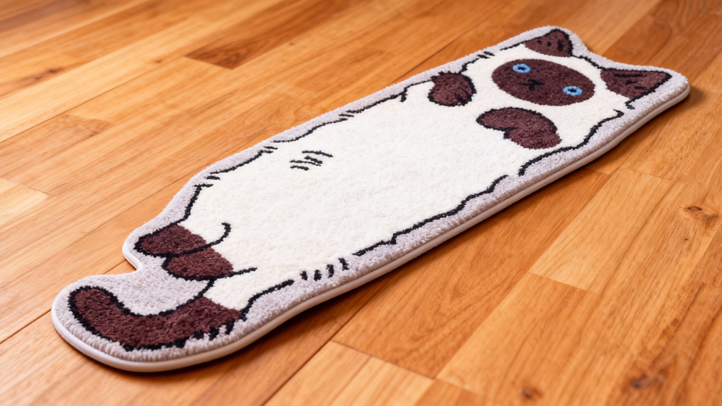 Siamese Brown Cat Rug – Mocha