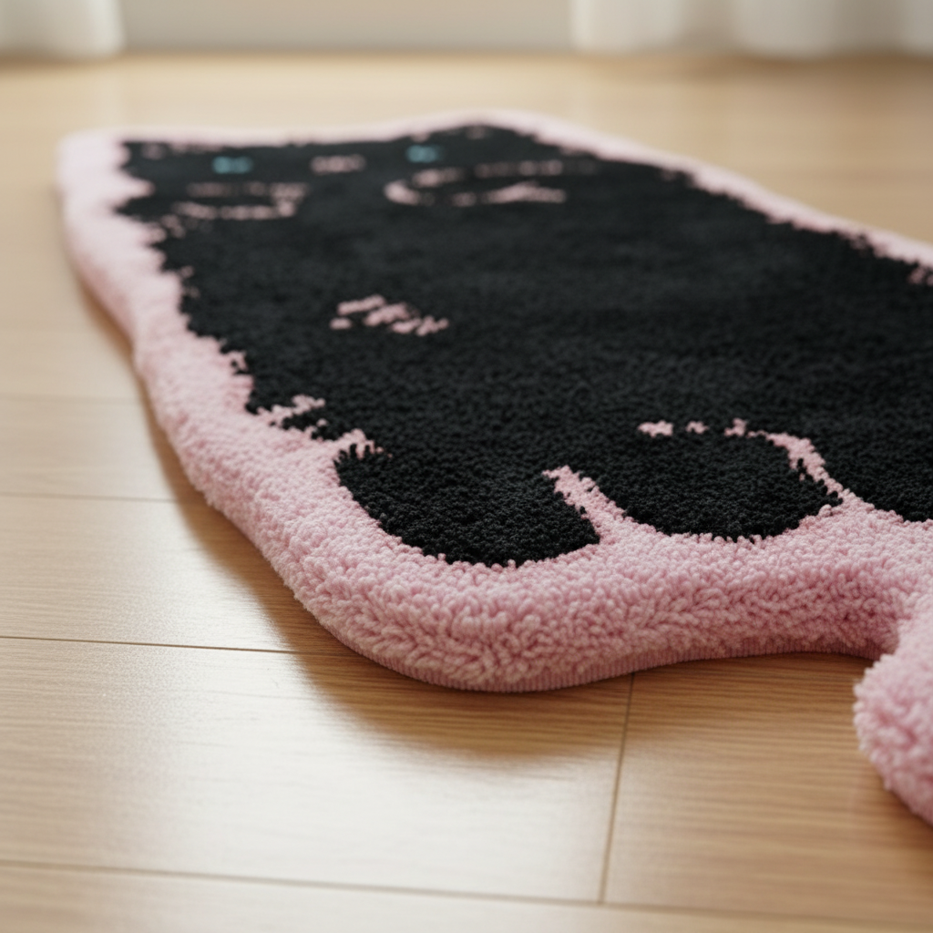 Black Cat Rug Midnight - Pile Height