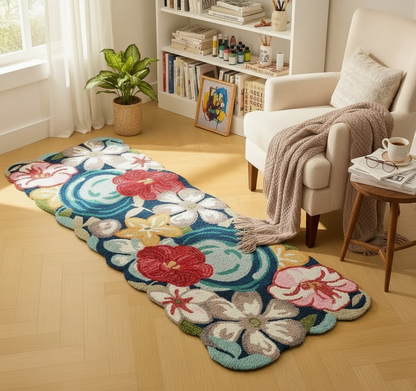 Blooming Pathway Rug - Artistic Reading Corner