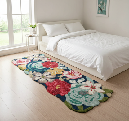 Blooming Pathway Rug - Elegant Bedroom