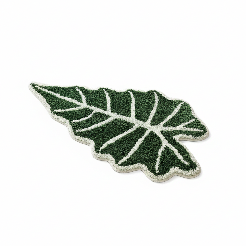Forest Leaf Rug - Ultra HD White Background