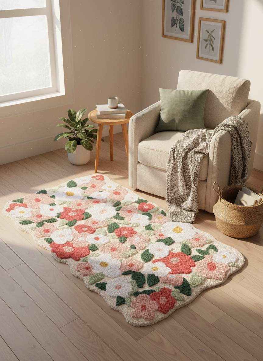 Spring Bloom Garden Rug - Cozy Corner