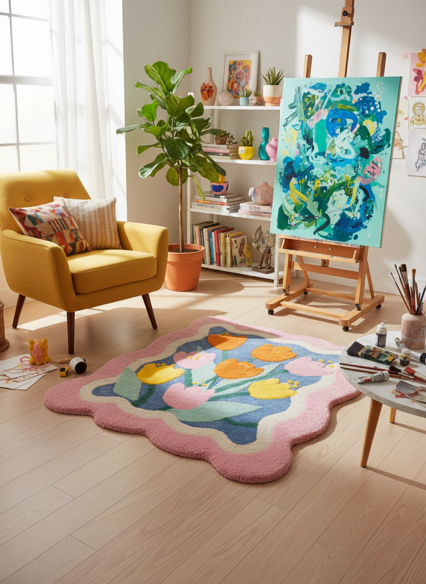 Tulip Bloom Garden Rug - Creative Studio