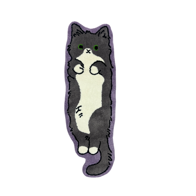 Tuxedo Cat Rug – Felix